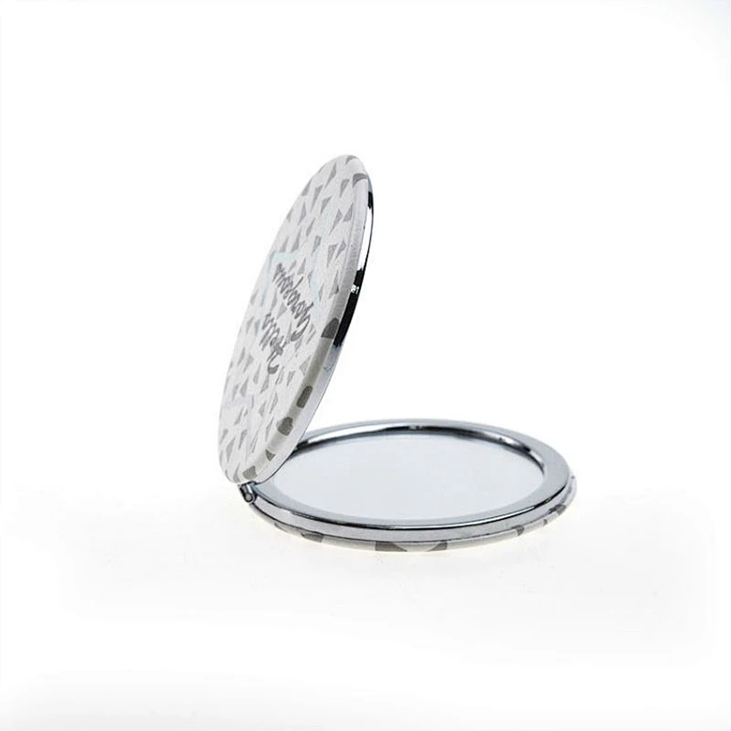 factory supply double-sided pu leather cosmetic makeup compact mirror for promotionall gift