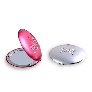Wholesale Promotional Aluminium Jeweled Magnet Switch Cosmetic Mirror