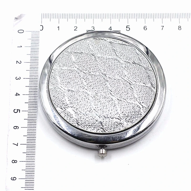 Round silver cloth business gifts wholesale custom cosmetic mirror