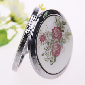 Chinese wind roses circular wholesale girl makeup mirror