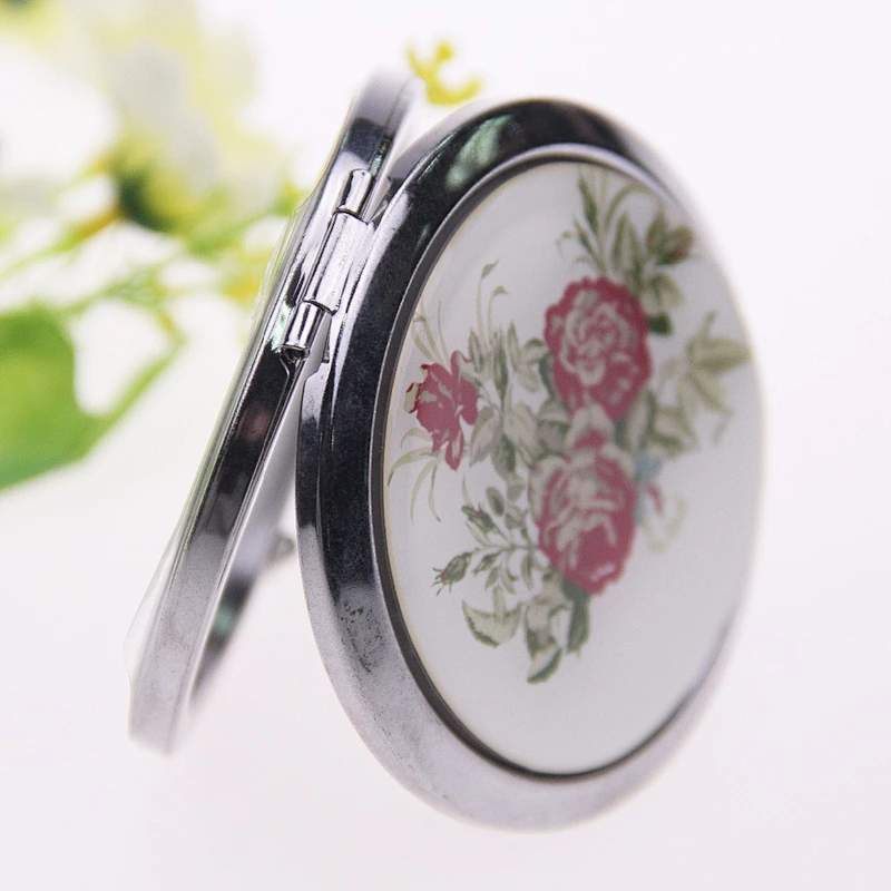 Chinese wind roses circular wholesale girl makeup mirror