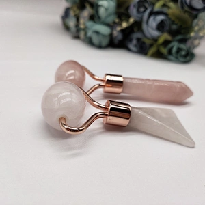 Mini eye massage tool natural rose quartz jade roller Massage Tools eye massage tools small jade roller
