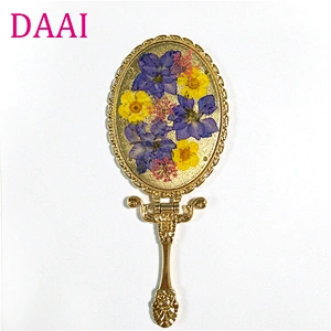 Dongguan factory custom antique portable hand princess mirror for girl gift