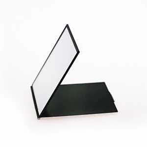 China manufacturer square aluminium black mirror custom cosmetic vanity mirror