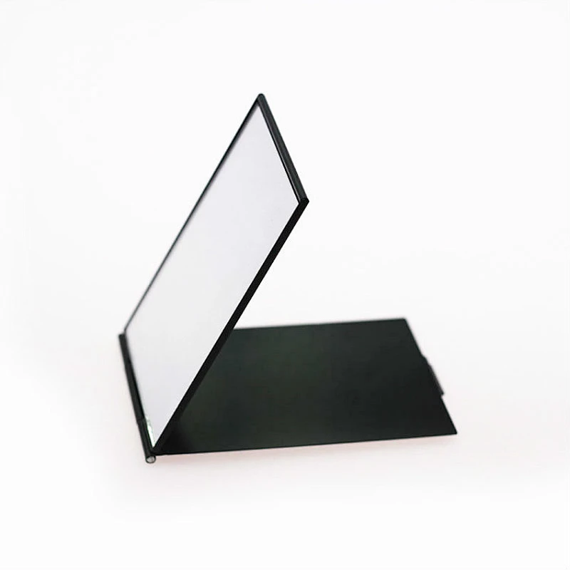 China manufacturer square aluminium black mirror custom cosmetic vanity mirror