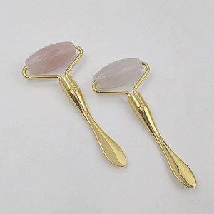 2020 Face Massager Roller  Noiseless jade roller for Face  Neck with spoon jade quartz roll for skin