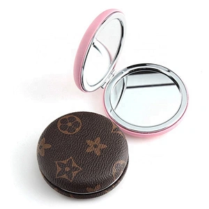 Fashion PU Mini Makeup Mirror Pocket Mirror Custom Mirror For Gift Items
