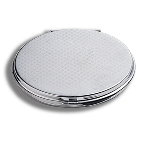 Fashion cosmetic metal mirror with epoxy sticker for custom desgin