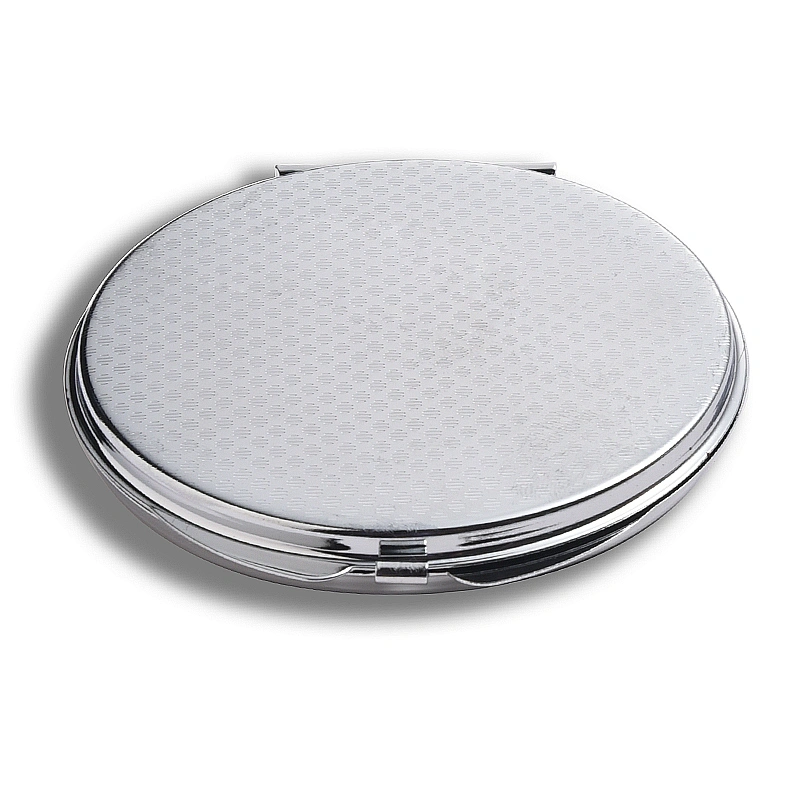 Fashion cosmetic metal mirror with epoxy sticker for custom desgin