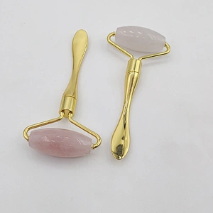2020 Face Massager Roller  Noiseless jade roller for Face  Neck with spoon jade quartz roll for skin