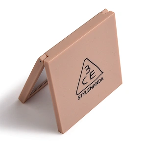 Hot Selling Amazon Pink Plastic Square Double Side Folding Portable Pocket Make up Mirror