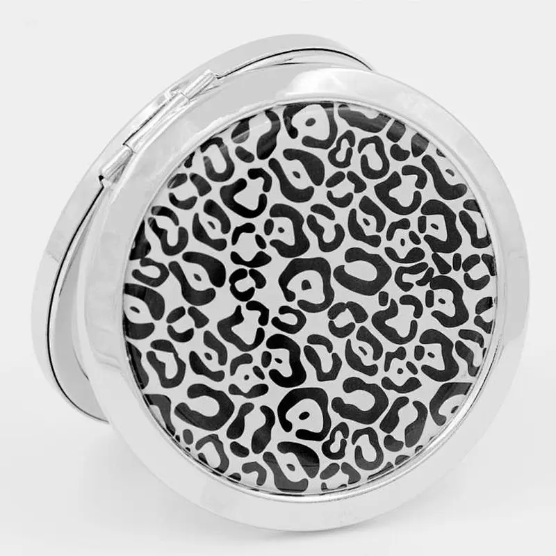 hot sale Metal small double side hand bag custom compact mirror with logo