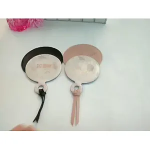 Fashion cosmetic metal mirror with epoxy sticker for custom desgin