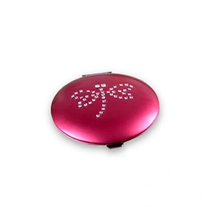 Wholesale Promotional Aluminium Jeweled Magnet Switch Cosmetic Mirror