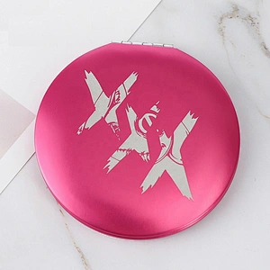 Private Label Glass Diamond Cute Unique Crystal Gold Golden Cosmetic Pocket  Mirrors