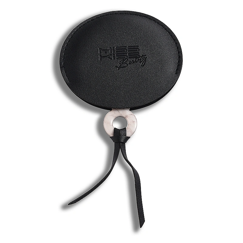 Fashion cosmetic metal mirror with epoxy sticker for custom desgin