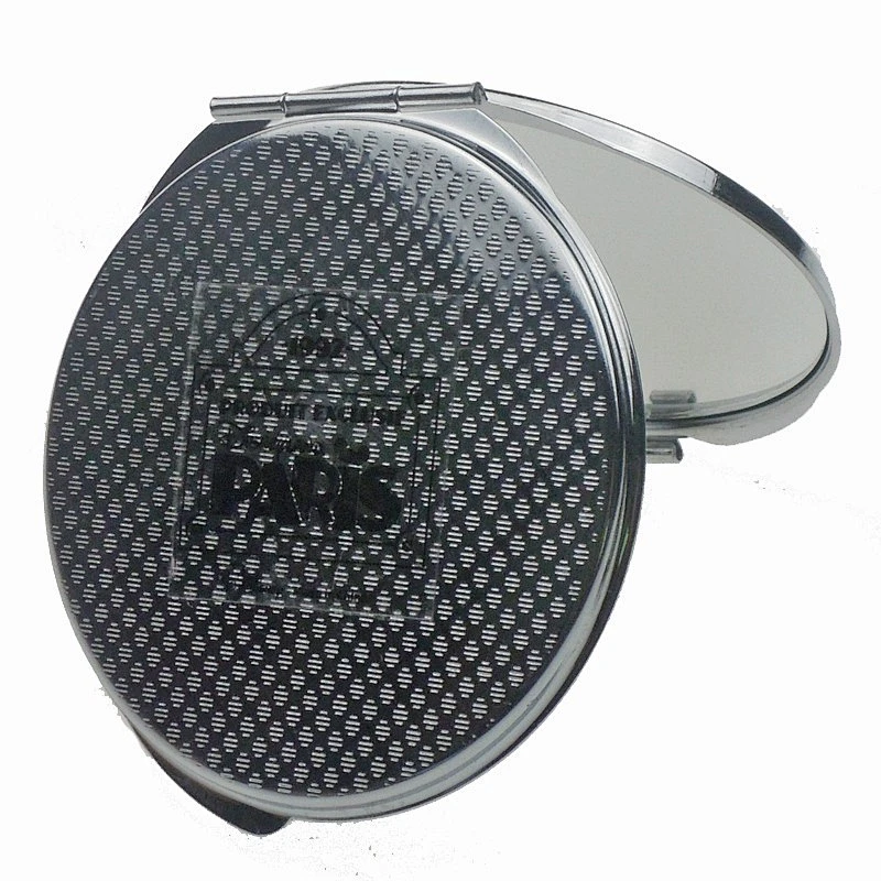 70mm iron round MiQi design custom compct vanity mirror for Christmas gift