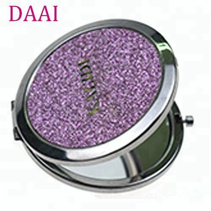 china suppliers peasonalized purple aluminum sheet sticked chrome plated foldabe makeup mirror