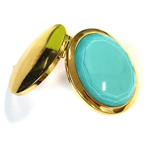 factory  audit custom logo round blue jewelry sticker metal double sided   foldable mirror with push bottom and hd glass
