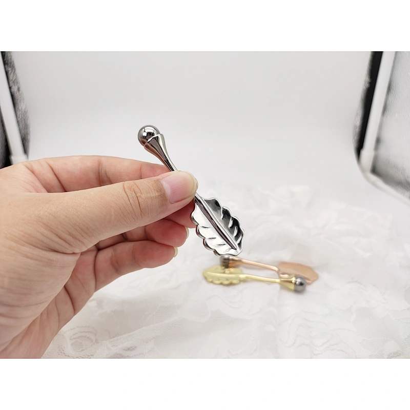 New design mini metal eye care massager facial roller massager tool 3D metal massager