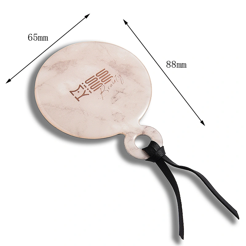 Fashion cosmetic metal mirror with epoxy sticker for custom desgin