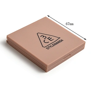 Hot Selling Amazon Pink Plastic Square Double Side Folding Portable Pocket Make up Mirror