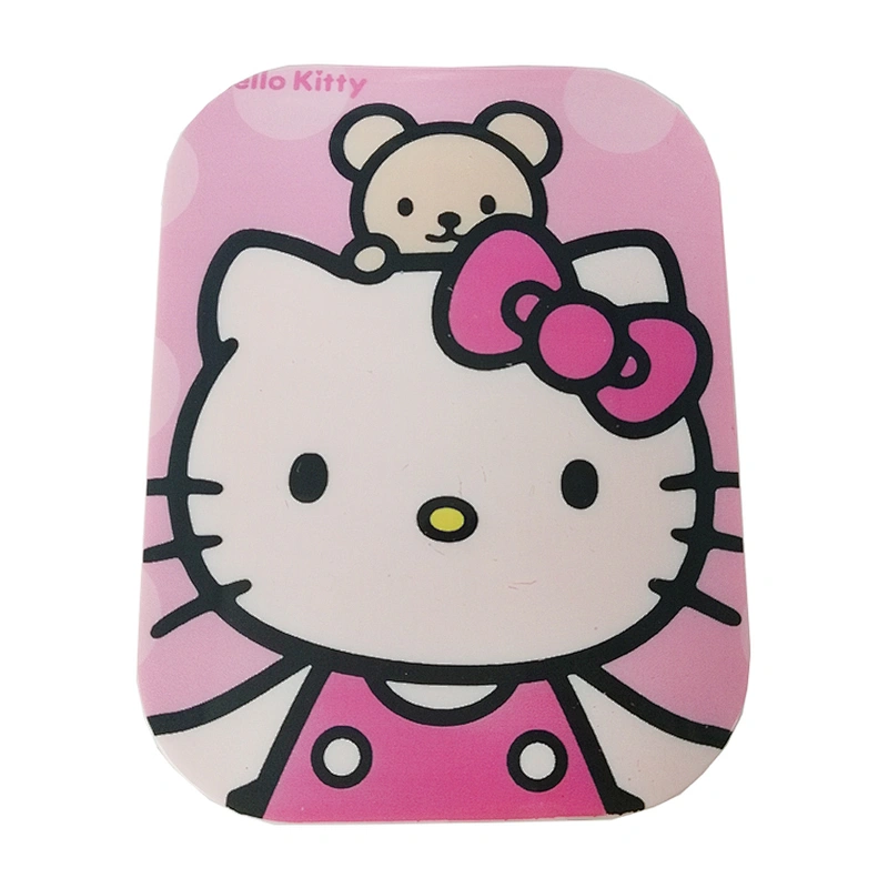custom pink hello kitty handheld plastic mirror and comb sets for Christmas and New Year's gift