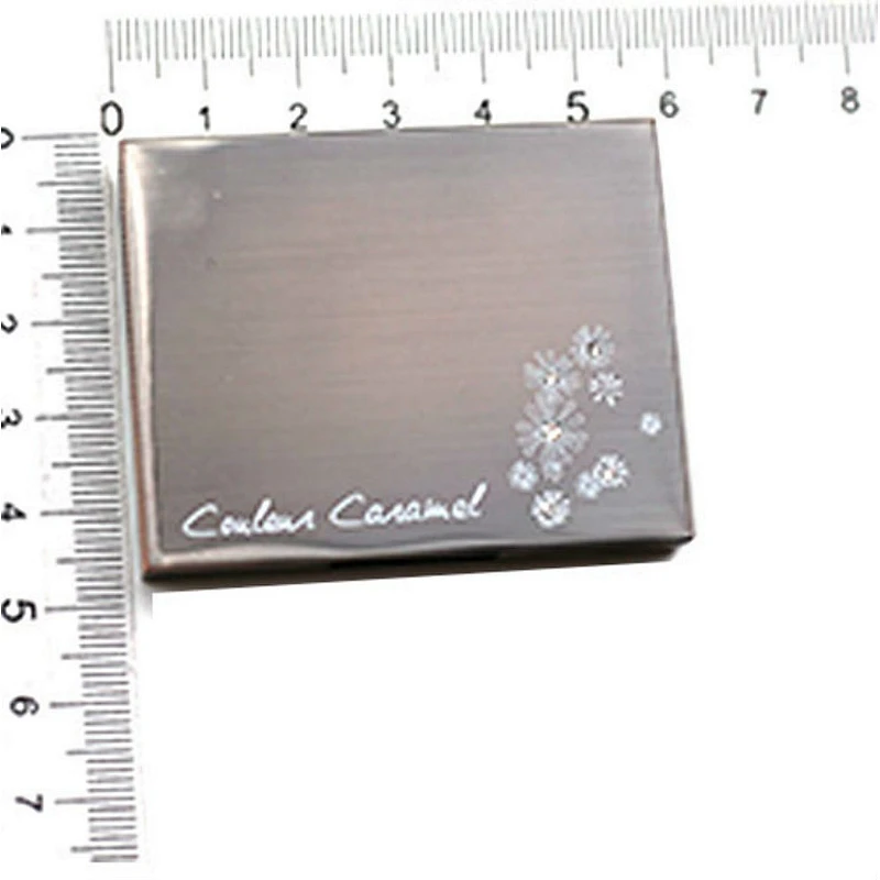 Wholesales custom logo double sides square stainless steel compact mirror