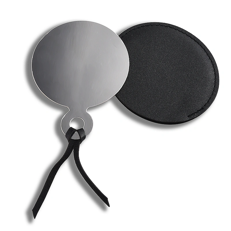 Fashion cosmetic metal mirror with epoxy sticker for custom desgin