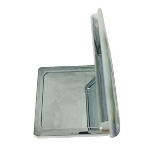 China suppliers customized square leather plastic frame pocket mirror