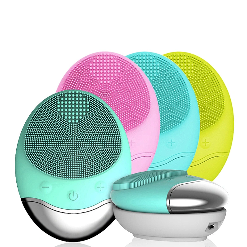 Facial Cleansing Brush Electric Silicone Face Cleansing Brush Sonic Vibration Face Massage Deep Cleansing Beauty Tool