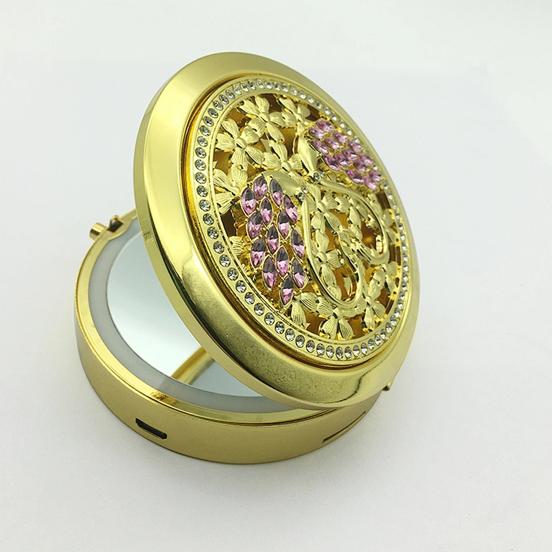 3*Magnification Custom Luxury Led Vanity Mirror  Portable Cosmetic Mini Hand Warmers With Mobile Power