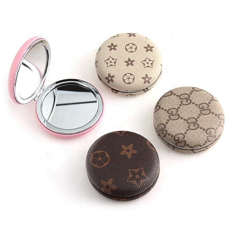 Fashion PU Mini Makeup Mirror Pocket Mirror Custom Mirror For Gift Items