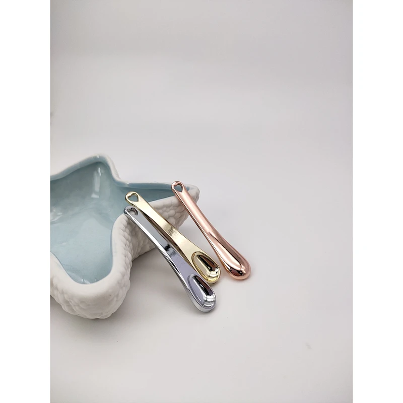 Gold Silver Rose Metal Makeup Applicator Mini Beauty Scoop Facial Cream Spoon Cosmetic Spatula