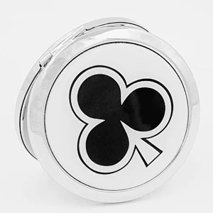 hot sale Metal small double side hand bag custom compact mirror with logo