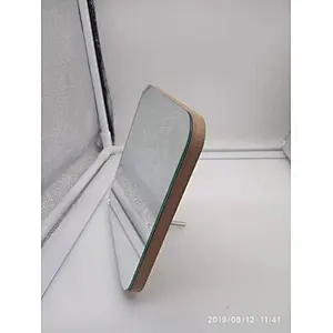Double-side table desk makeup wooden frame mirror