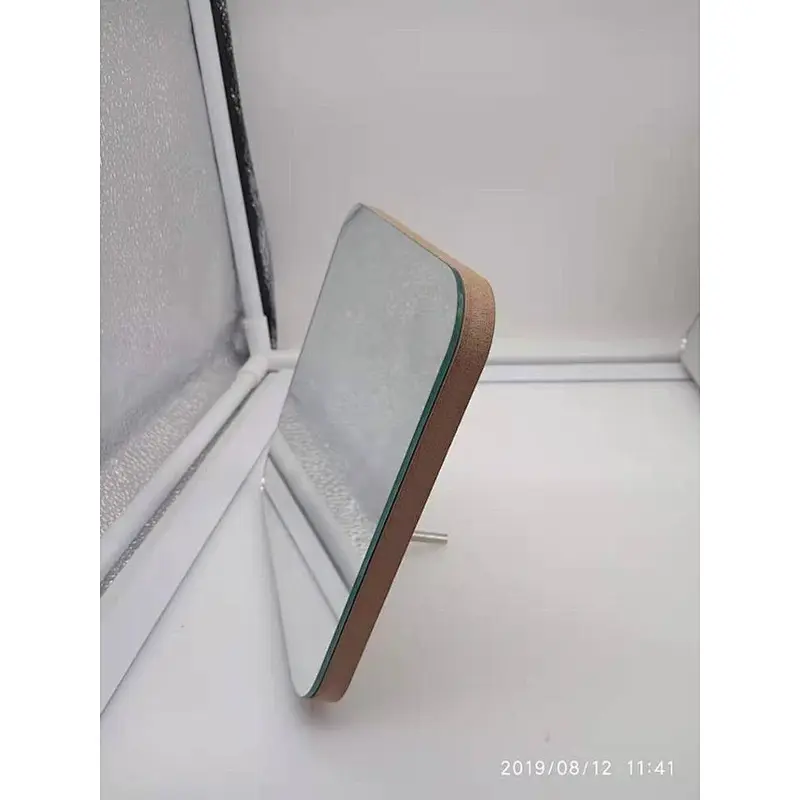Double-side table desk makeup wooden frame mirror