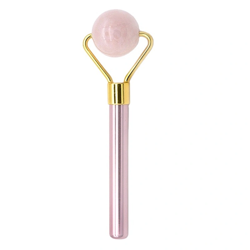 Wholesale  Custom logo Mini Eye Care Rose Quartz Nephrite Anti Aging Facial Natural Roll Ball Jade Roller