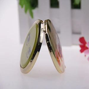 Circular fashion smiling face cosmetic mirror