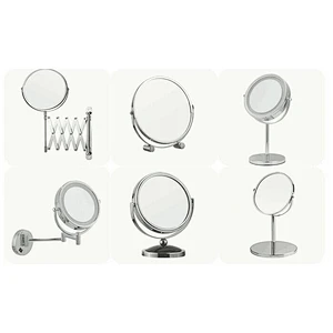 Personal Care double sided 5X magnifications desktop mirror