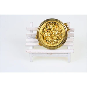 Factory made iron round silver gold plated wholese compact mirror