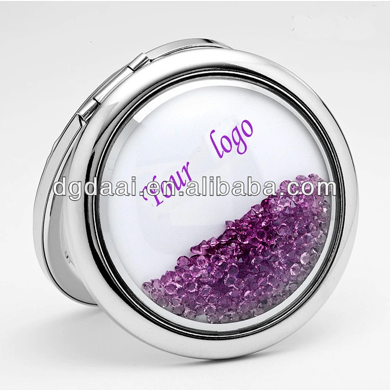 hot sale double side bling trendy festive gift metal souvenir compact mirror