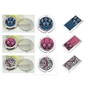 compact mirror bag hanger name card gift set