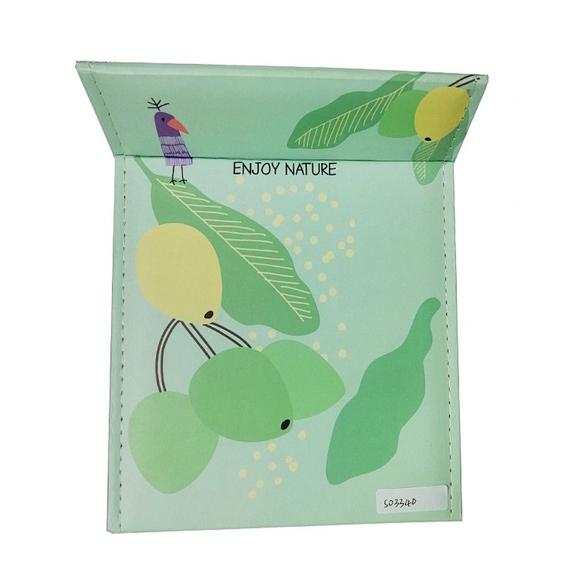 china suppliers custom green square paper frame 3 fold mirror