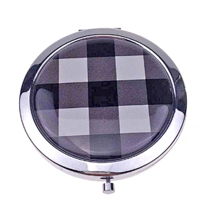 New Design Fashion Style Cheap Promotional Hanging Pocket Makeup Mirror silicone purse Mirror Foldable Mirror