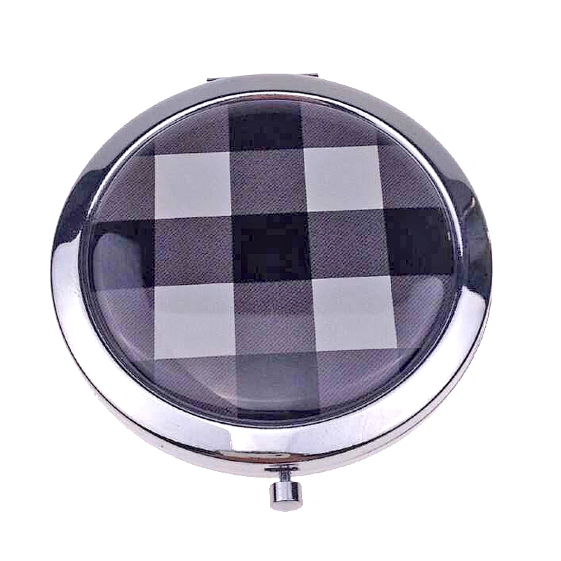 New Design Fashion Style Cheap Promotional Hanging Pocket Makeup Mirror silicone purse Mirror Foldable Mirror