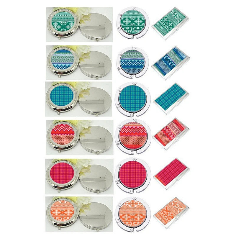 compact mirror bag hanger name card gift set