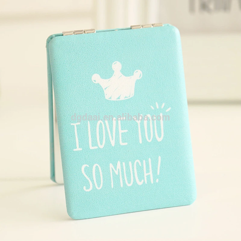 New design and fresh style pu leather cosmetic mirror