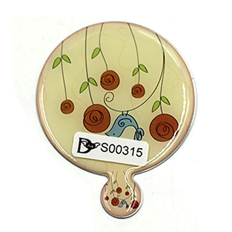 china suppler single epoxy custom pocket mirror with handle