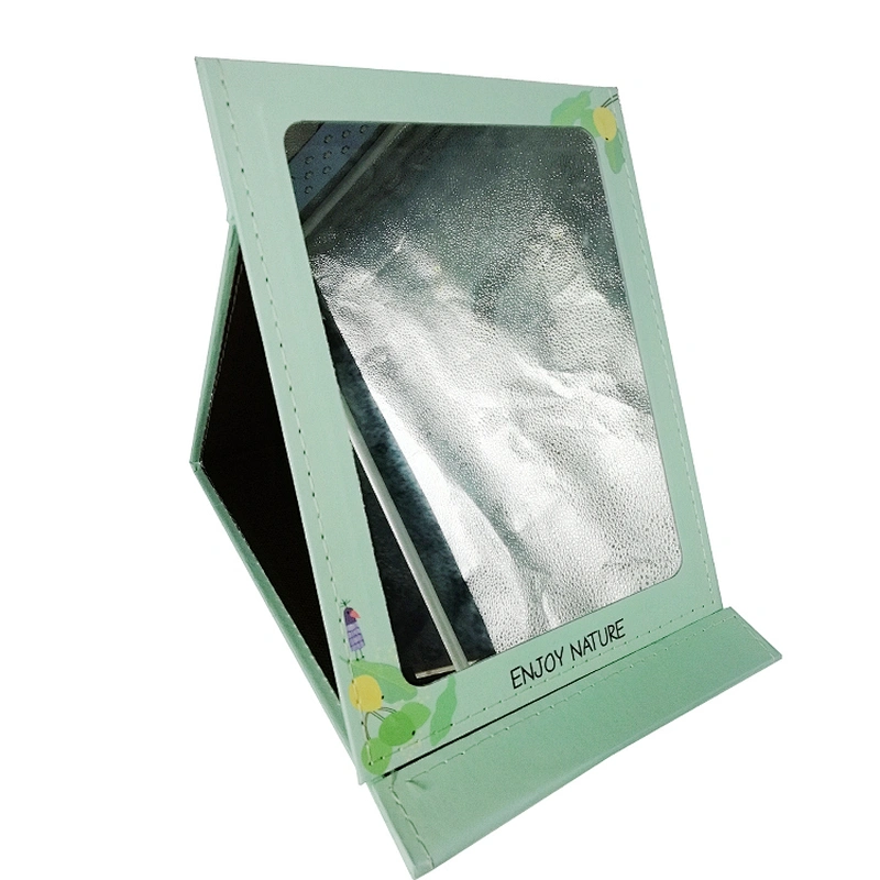 china suppliers custom green square paper frame 3 fold mirror